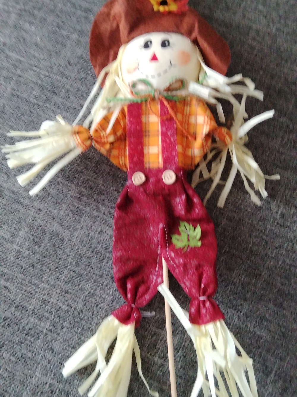 Brown and Orange Scarecrow Decorating Accent